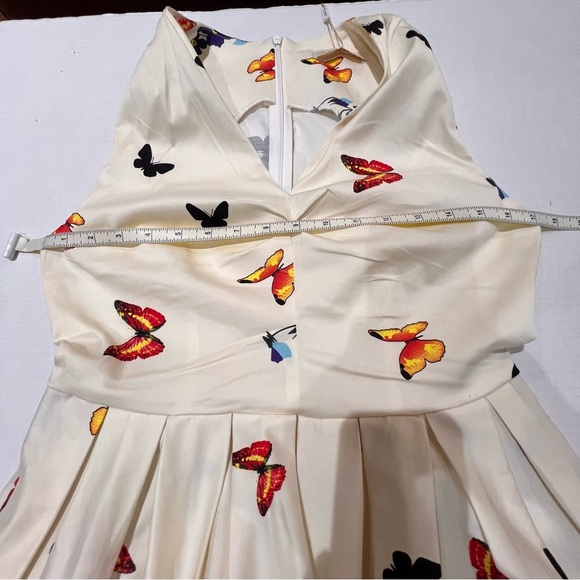 NWT Belle Poque Boutique Beautiful A-Line Dress in Colorful Butterfly Print Sz S - Picture 7 of 16